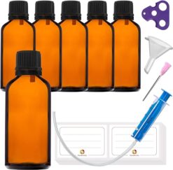 HandsUnity Tropfereinsatzflasche kleine Bernsteinglasflasche